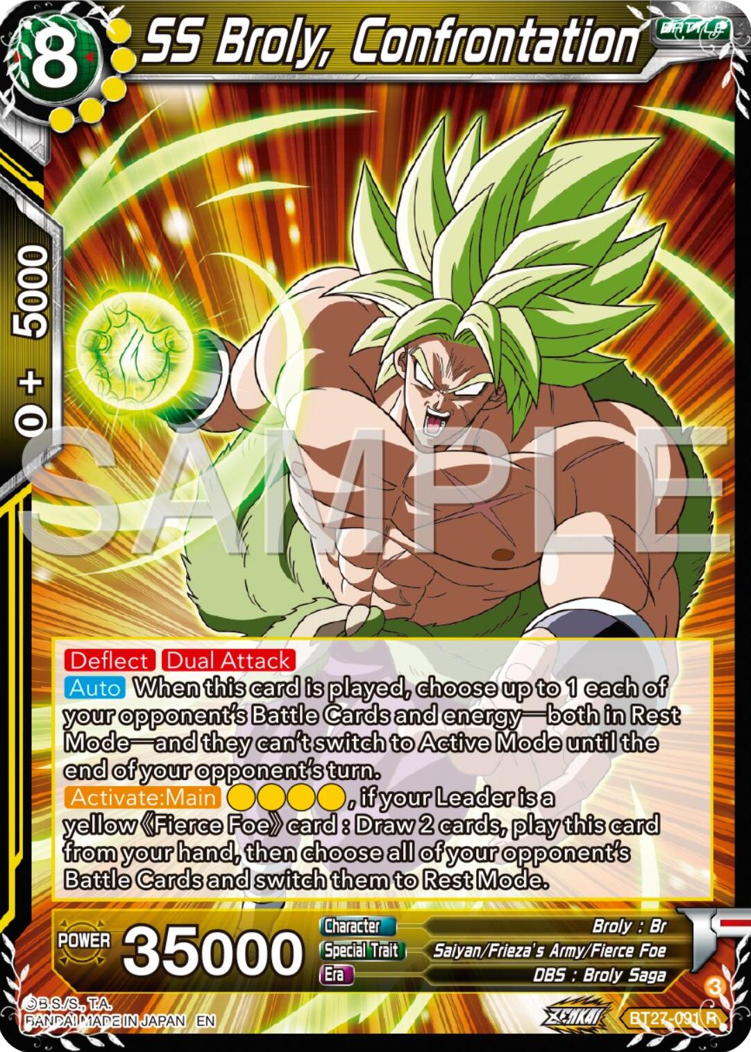 SS Broly, Confrontation (BT27-091) [History of Z] | Shuffle n Cut Hobbies & Games