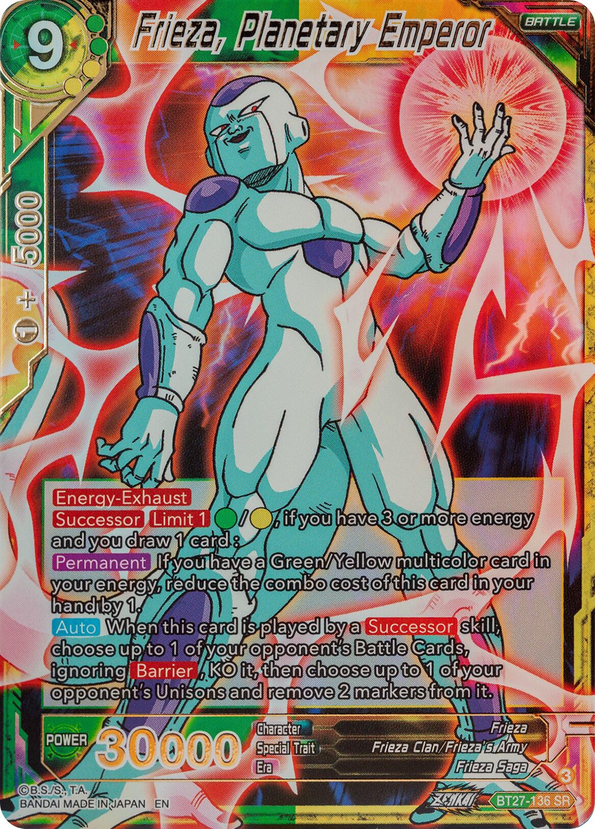 Frieza, Planetary Emperor (BT27-136) [History of Z] | Shuffle n Cut Hobbies & Games
