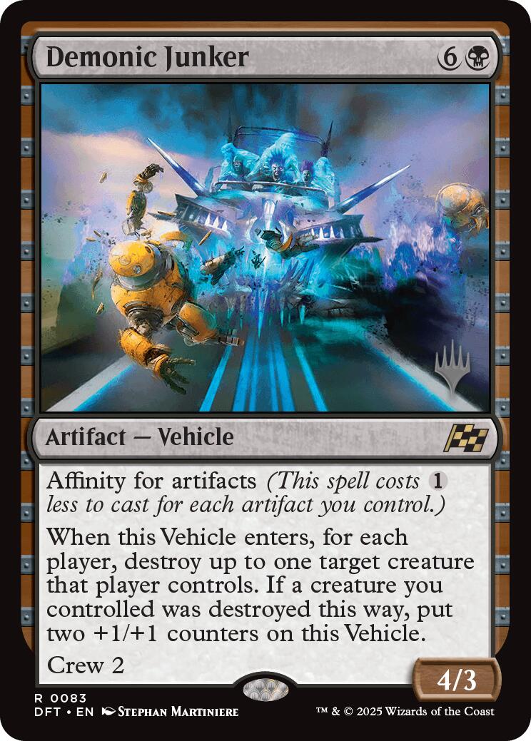 Demonic Junker (Promo Pack) [Aetherdrift Promos] | Shuffle n Cut Hobbies & Games