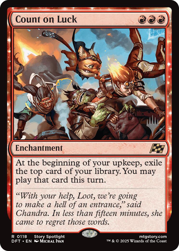 Count on Luck (Promo Pack) [Aetherdrift Promos] | Shuffle n Cut Hobbies & Games