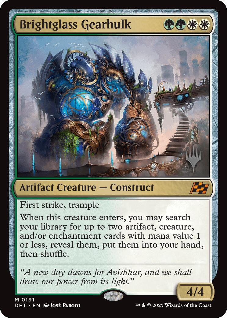 Brightglass Gearhulk (Promo Pack) [Aetherdrift Promos] | Shuffle n Cut Hobbies & Games