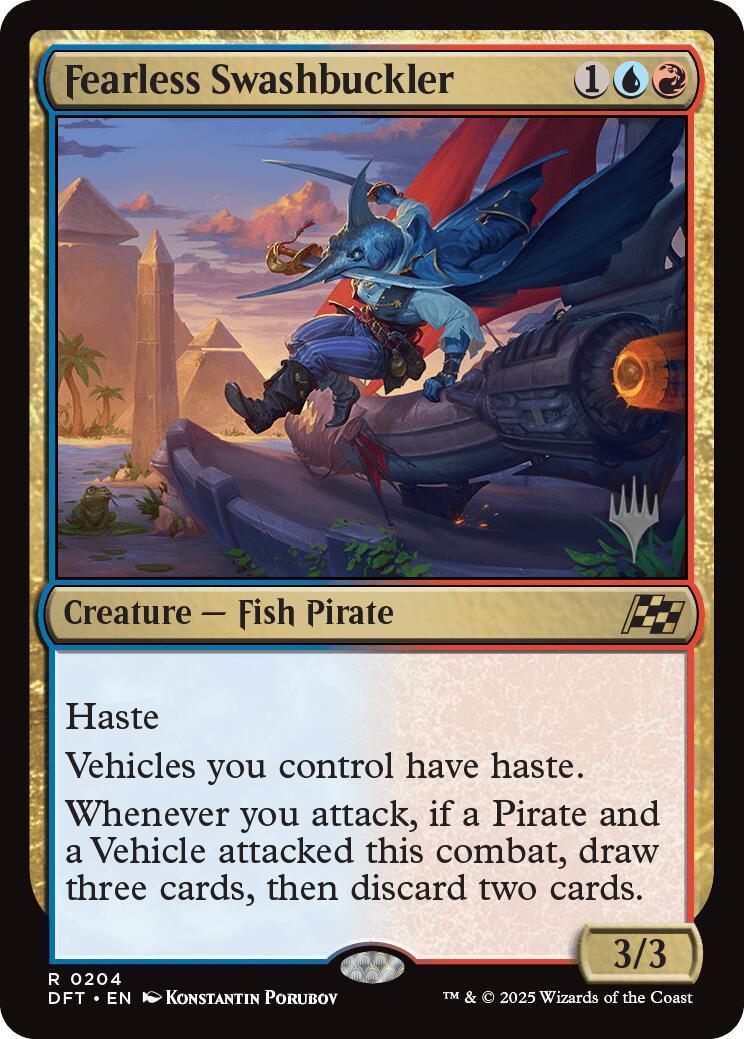 Fearless Swashbuckler (Promo Pack) [Aetherdrift Promos] | Shuffle n Cut Hobbies & Games