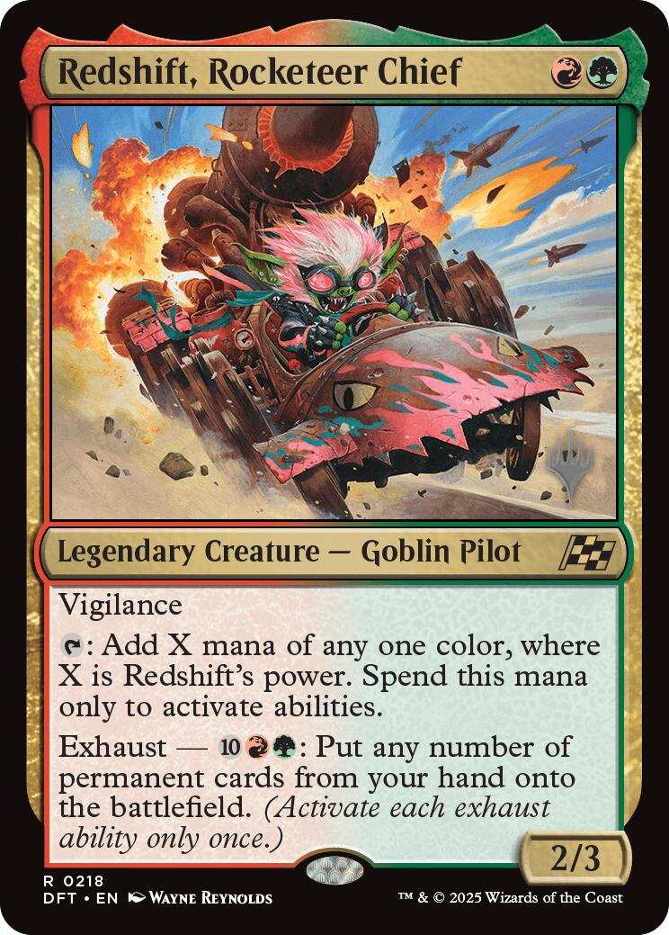 Redshift, Rocketeer Chief (Promo Pack) [Aetherdrift Promos] | Shuffle n Cut Hobbies & Games