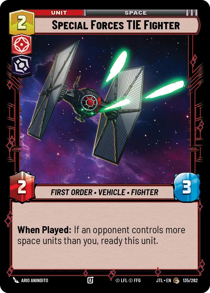 Special Forces TIE Fighter (135/262) (135/257) [Jump to Lightspeed] | Shuffle n Cut Hobbies & Games