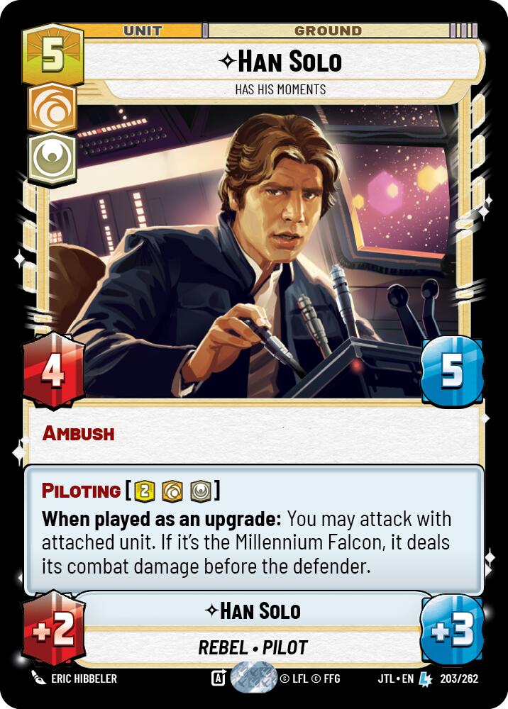 Han Solo - Has His Moments (203/262) (203/257) [Jump to Lightspeed] | Shuffle n Cut Hobbies & Games