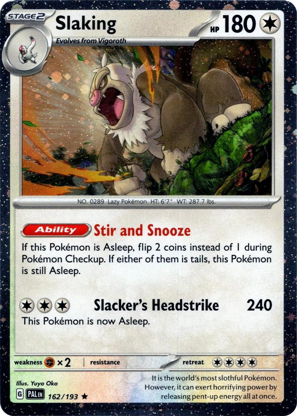 Slaking (162/193) (Cosmos Holo) [Scarlet & Violet: Paldea Evolved] | Shuffle n Cut Hobbies & Games