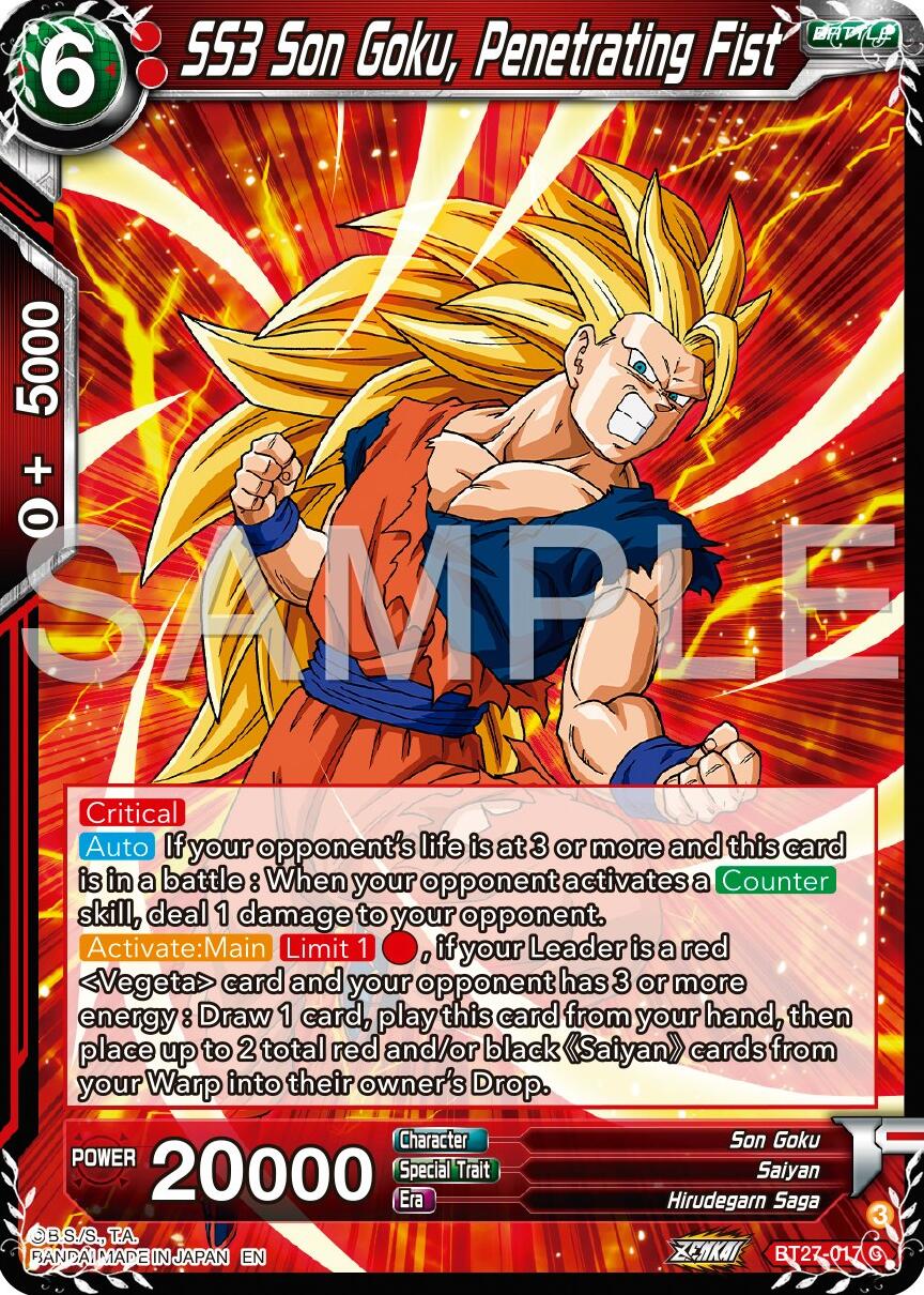 SS3 Son Goku, Penetrating Fist (BT27-017) [History of Z] | Shuffle n Cut Hobbies & Games