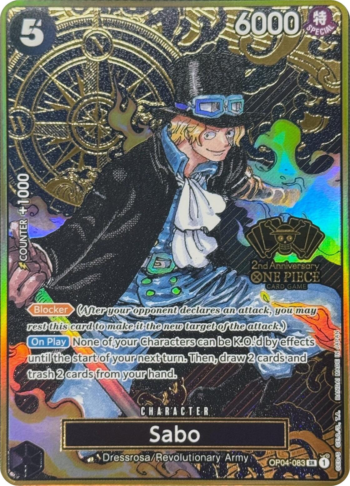 Sabo (Japanese Version 2nd Anniversary Set) [One Piece Promotion Cards] | Shuffle n Cut Hobbies & Games