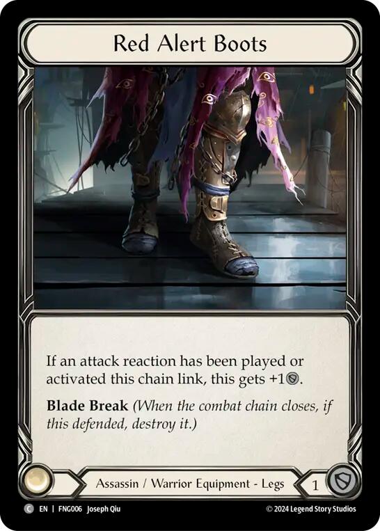 Red Alert Boots [FNG006] (The Hunted Fang Blitz Deck) | Shuffle n Cut Hobbies & Games