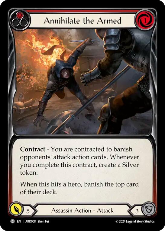 Annihilate the Armed (Red) [ARK008] (The Hunted Arakni Blitz Deck) | Shuffle n Cut Hobbies & Games