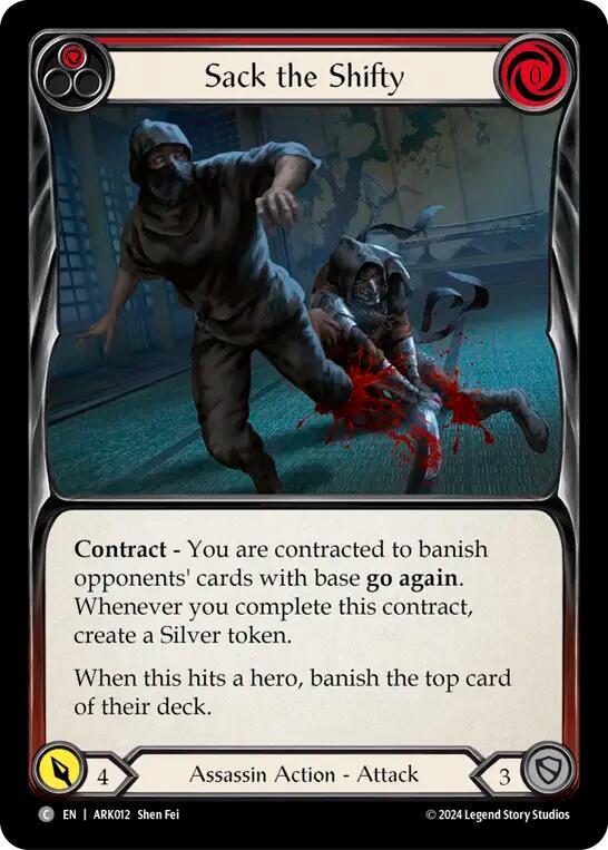 Sack the Shifty (Red) [ARK012] (The Hunted Arakni Blitz Deck) | Shuffle n Cut Hobbies & Games
