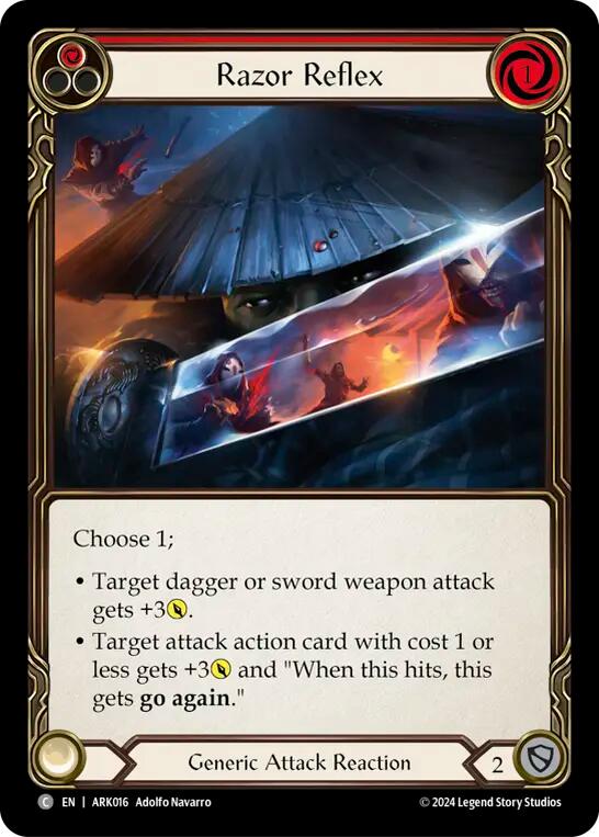Razor Reflex (Red) [ARK016] (The Hunted Arakni Blitz Deck) | Shuffle n Cut Hobbies & Games
