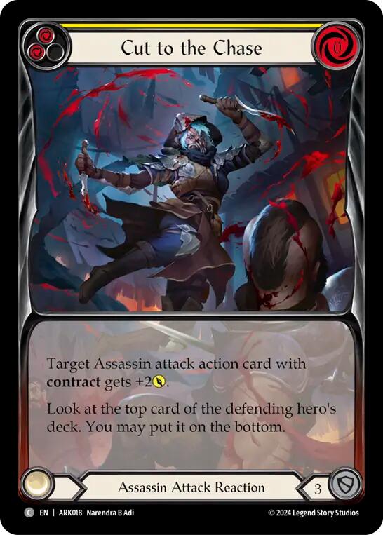 Cut to the Chase (Yellow) (Extended Art) [ARK018] (The Hunted Arakni Blitz Deck) | Shuffle n Cut Hobbies & Games