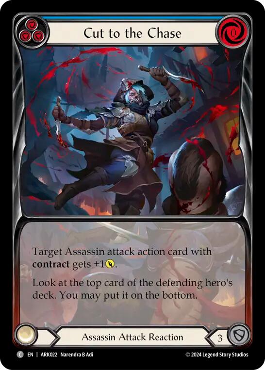 Cut to the Chase (Blue) (Extended Art) [ARK022] (The Hunted Arakni Blitz Deck) | Shuffle n Cut Hobbies & Games