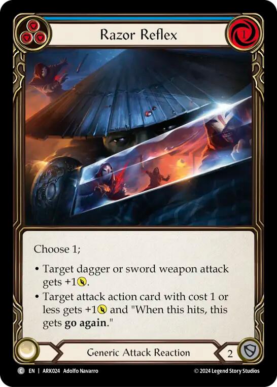 Razor Reflex (Blue) [ARK024] (The Hunted Arakni Blitz Deck) | Shuffle n Cut Hobbies & Games