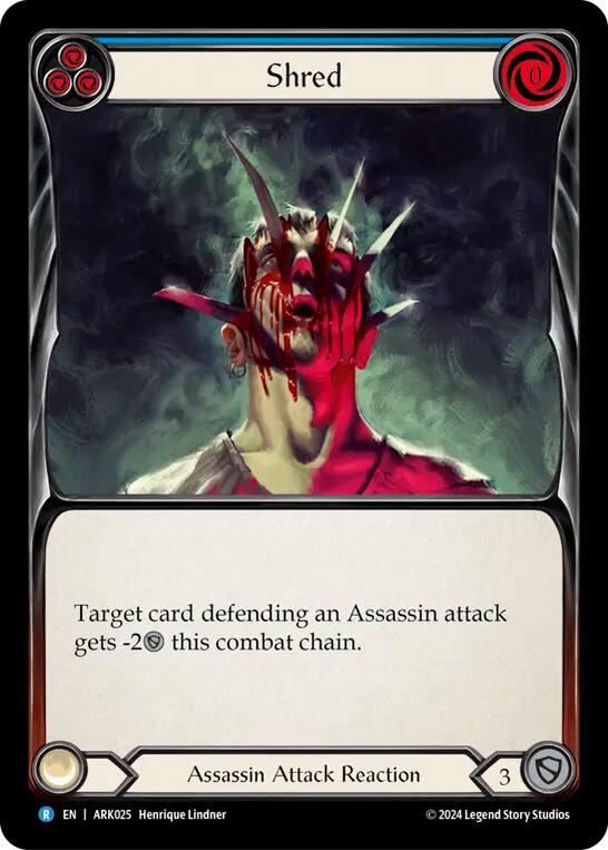 Shred (Blue) [ARK025] (The Hunted Arakni Blitz Deck) | Shuffle n Cut Hobbies & Games