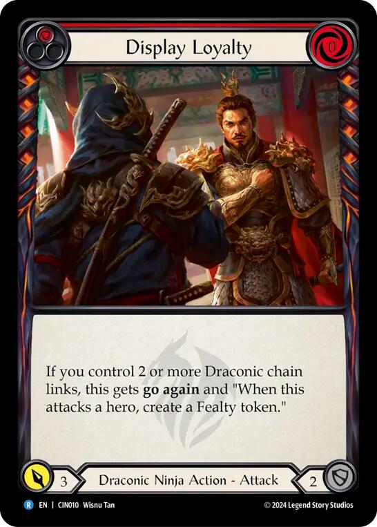 Display Loyalty (Red) [CIN010] (The Hunted Cindra Blitz Deck) | Shuffle n Cut Hobbies & Games