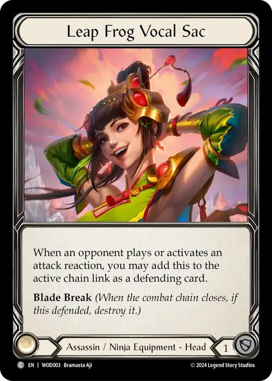 Leap Frog Vocal Sac [WOD003] (The Hunted Arakni, Web of Deceit Blitz Deck) | Shuffle n Cut Hobbies & Games