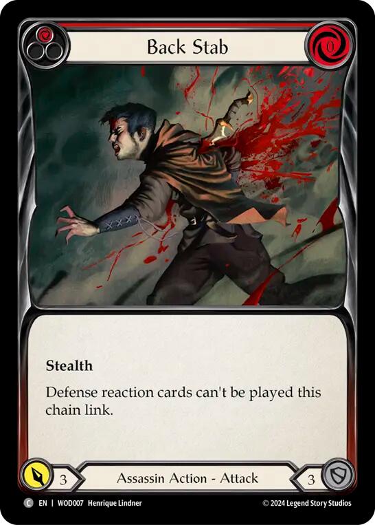 Back Stab (Red) [WOD007] (The Hunted Arakni, Web of Deceit Blitz Deck) | Shuffle n Cut Hobbies & Games