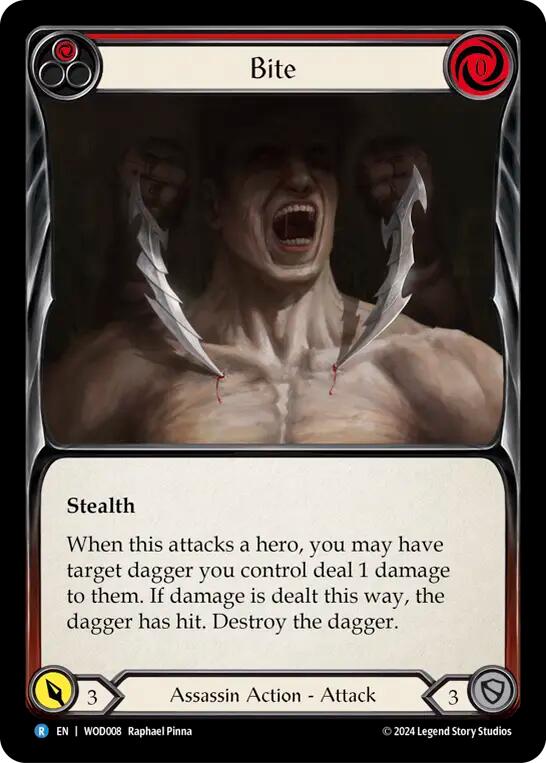 Bite (Red) [WOD008] (The Hunted Arakni, Web of Deceit Blitz Deck) | Shuffle n Cut Hobbies & Games