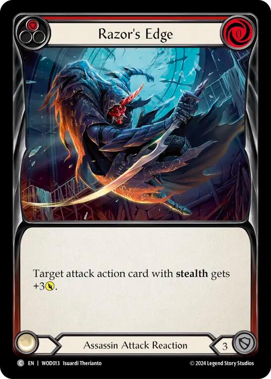 Razor's Edge (Red) [WOD013] (The Hunted Arakni, Web of Deceit Blitz Deck) | Shuffle n Cut Hobbies & Games
