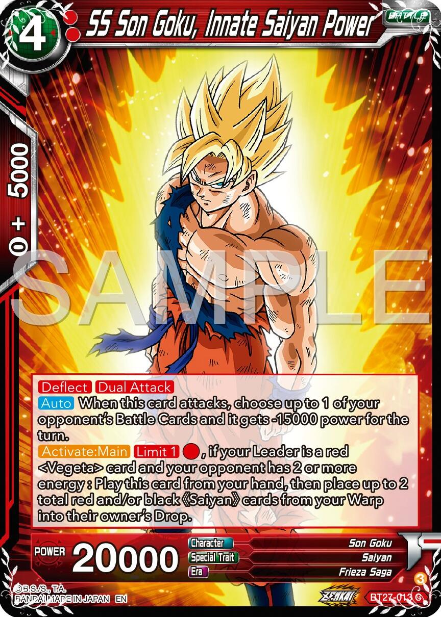 SS Son Goku, Innate Saiyan Power (BT27-013) [History of Z] | Shuffle n Cut Hobbies & Games