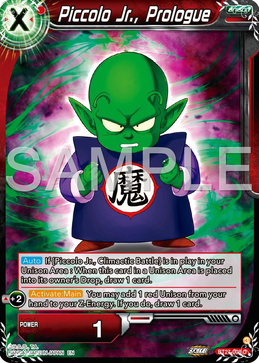 Piccolo Jr., Prologue (BT27-008) [History of Z] | Shuffle n Cut Hobbies & Games