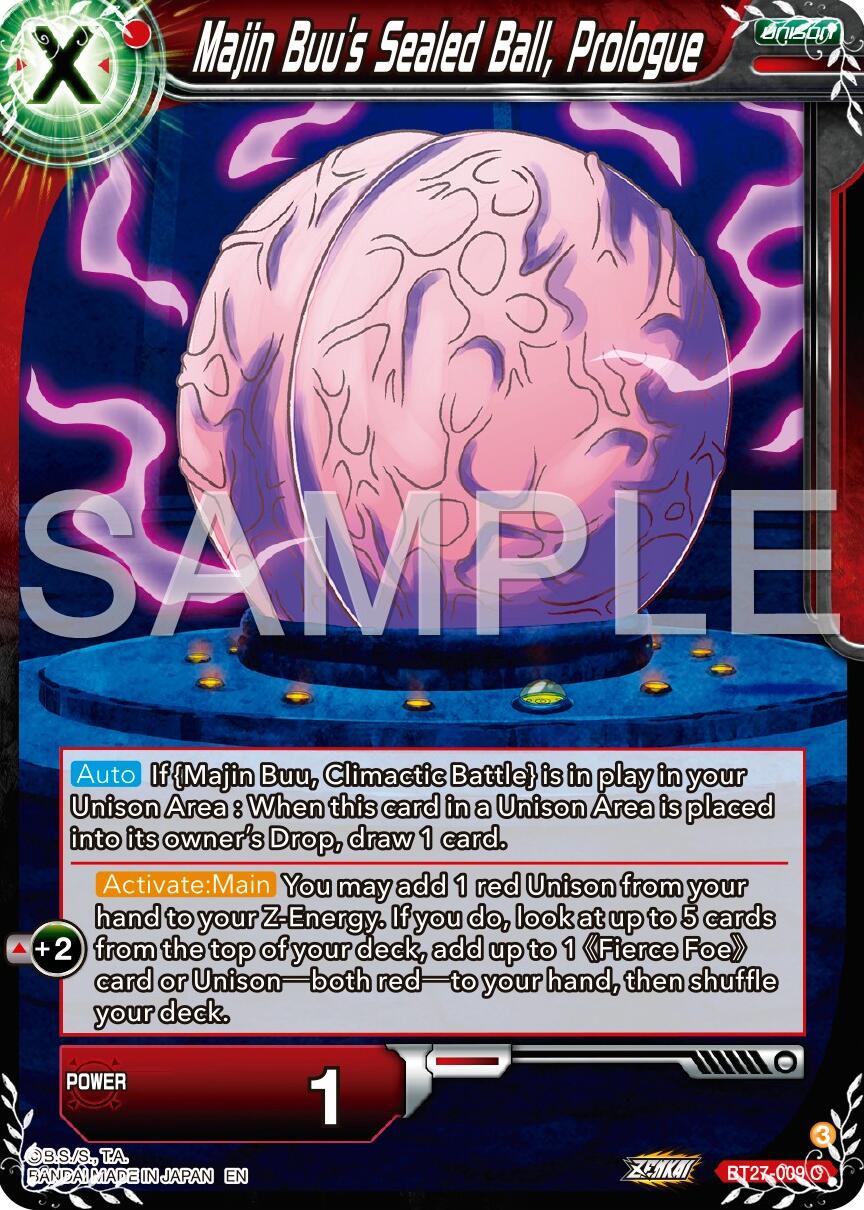 Majin Buu's Sealed Ball, Prologue (BT27-009) [History of Z] | Shuffle n Cut Hobbies & Games