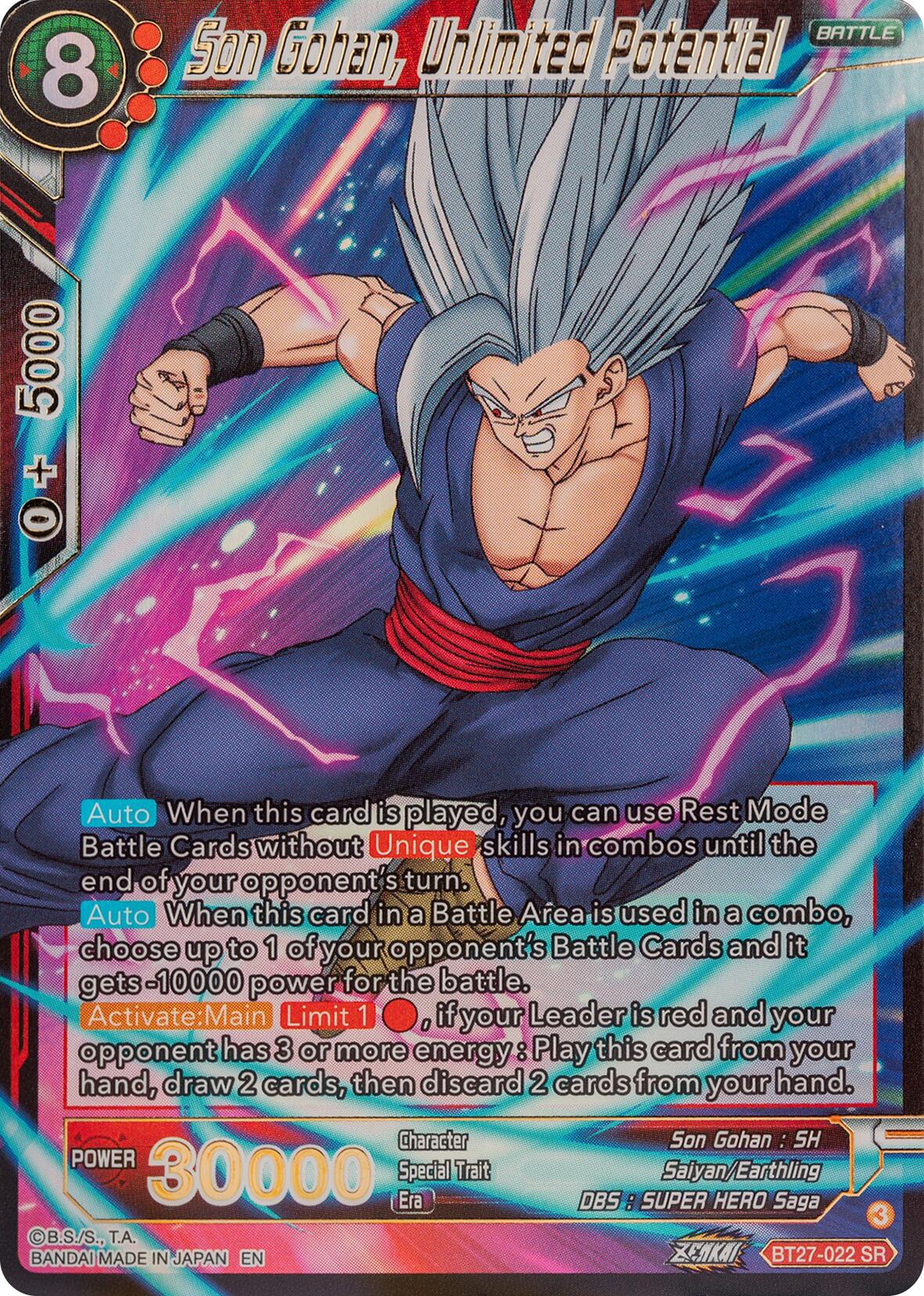 Son Gohan, Unlimited Potential (BT27-022) [History of Z] | Shuffle n Cut Hobbies & Games