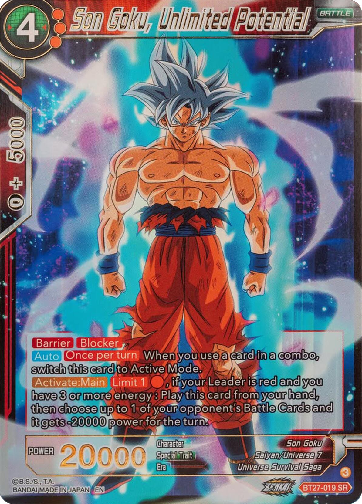 Son Goku, Unlimited Potential (BT27-019) [History of Z] | Shuffle n Cut Hobbies & Games