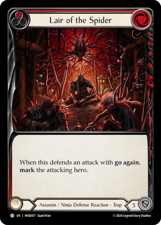 Lair of the Spider (Red) [WOD017] (The Hunted Arakni, Web of Deceit Blitz Deck) | Shuffle n Cut Hobbies & Games