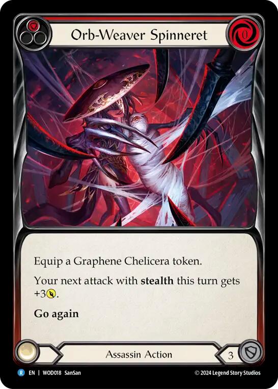 Orb-Weaver Spinneret (Red) [WOD018] (The Hunted Arakni, Web of Deceit Blitz Deck) | Shuffle n Cut Hobbies & Games