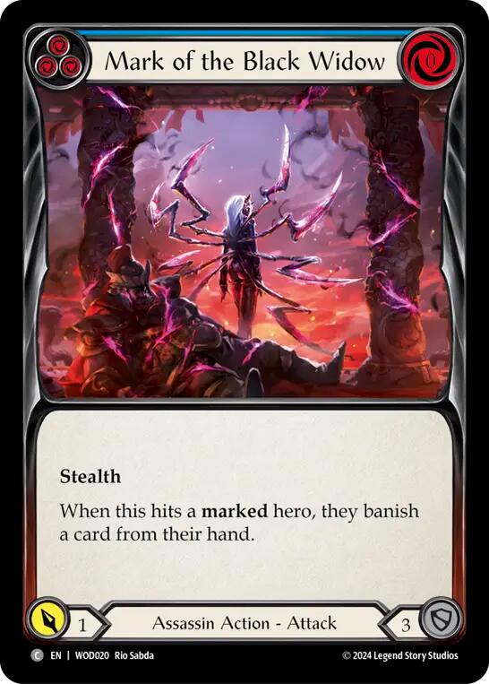 Mark of the Black Widow (Blue) [WOD020] (The Hunted Arakni, Web of Deceit Blitz Deck) | Shuffle n Cut Hobbies & Games
