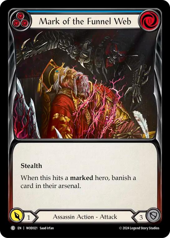 Mark of the Funnel Web (Blue) [WOD021] (The Hunted Arakni, Web of Deceit Blitz Deck) | Shuffle n Cut Hobbies & Games