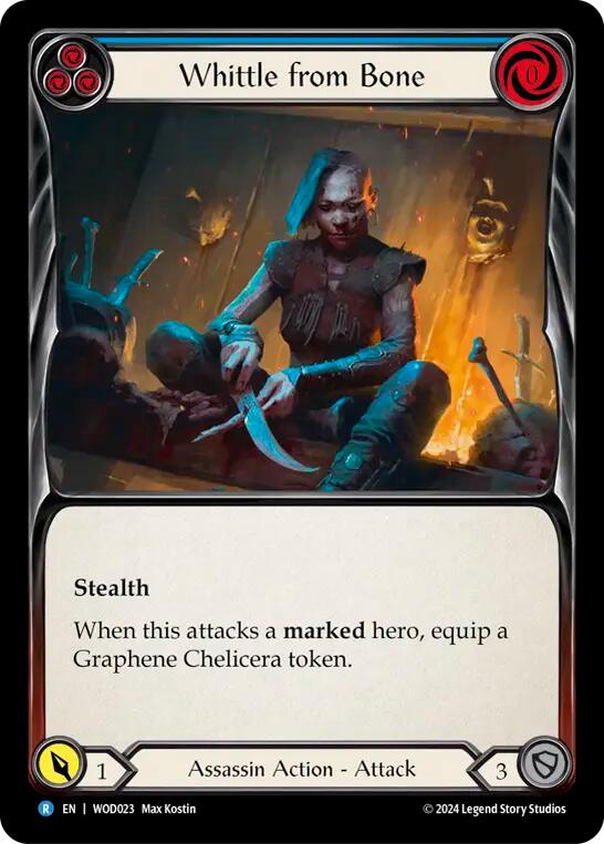 Whittle from Bone (Blue) [WOD023] (The Hunted Arakni, Web of Deceit Blitz Deck) | Shuffle n Cut Hobbies & Games