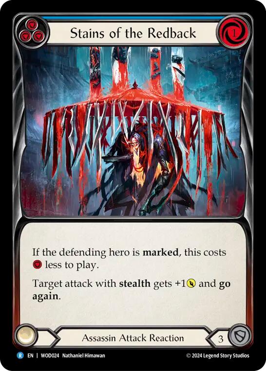 Stains of the Redback (Blue) [WOD024] (The Hunted Arakni, Web of Deceit Blitz Deck) | Shuffle n Cut Hobbies & Games