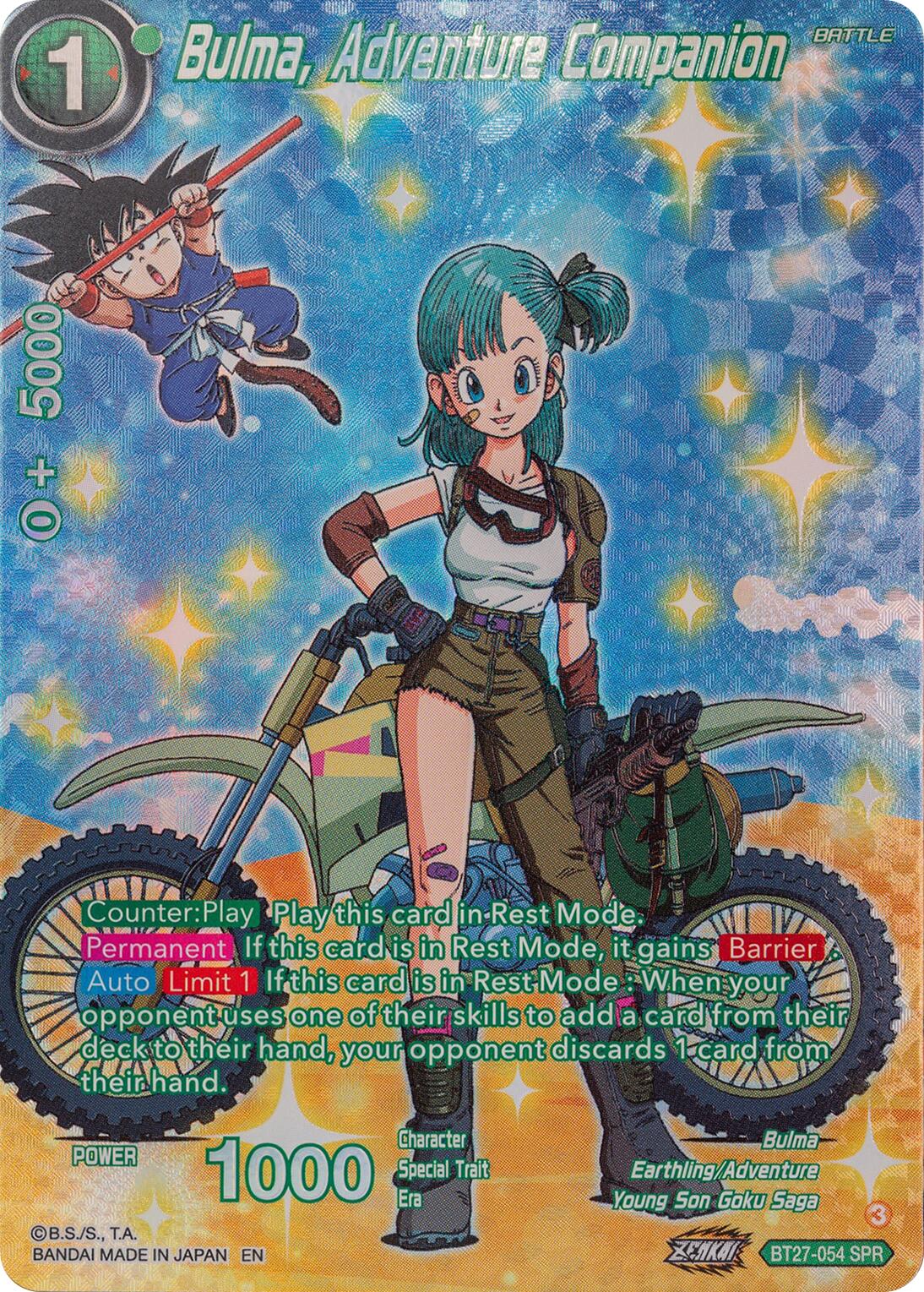Bulma, Adventure Companion (SPR) (BT27-054) [History of Z] | Shuffle n Cut Hobbies & Games
