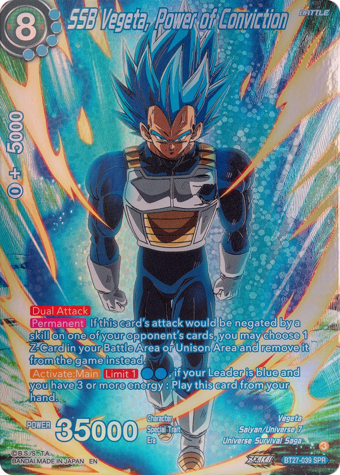 SSB Vegeta, Power of Conviction (SPR) (BT27-039) [History of Z] | Shuffle n Cut Hobbies & Games