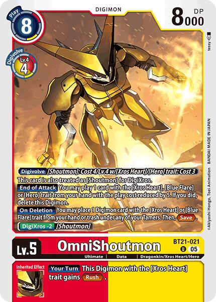 OmniShoutmon [BT21-021] [World Convergence] | Shuffle n Cut Hobbies & Games