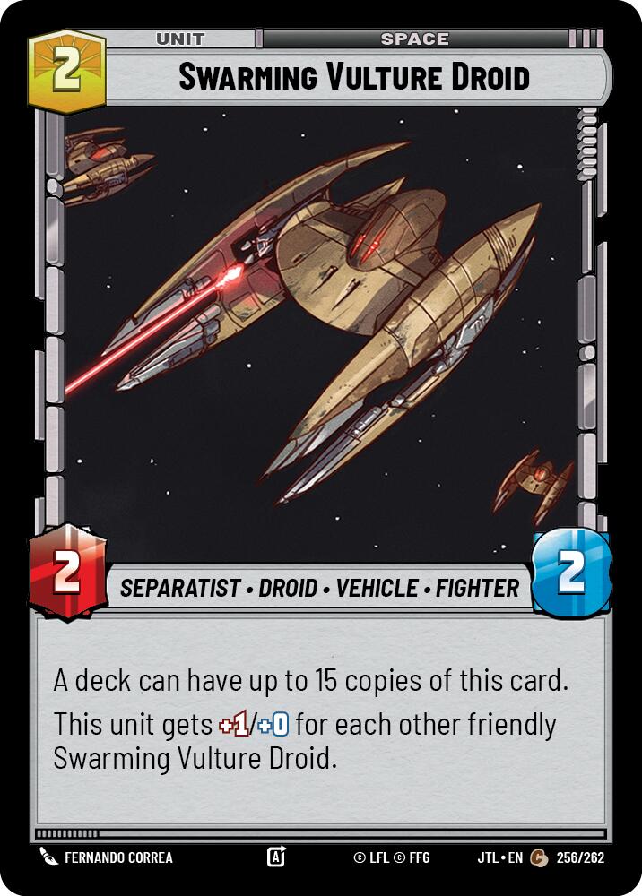 Swarming Vulture Droid (256/262) (256/257) [Jump to Lightspeed] | Shuffle n Cut Hobbies & Games
