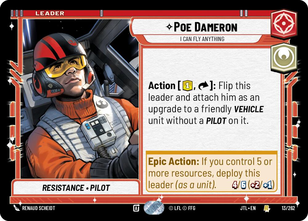 Poe Dameron - I Can Fly Anything (013/262) (013/257) [Jump to Lightspeed] | Shuffle n Cut Hobbies & Games