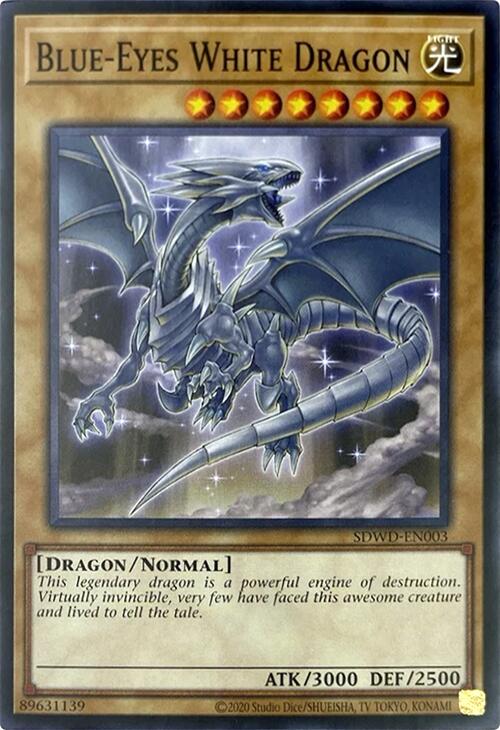 Blue-Eyes White Dragon (Unlimited Misprint) [SDWD-EN003] Common | Shuffle n Cut Hobbies & Games