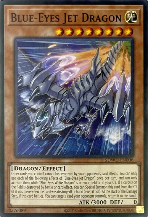 Blue-Eyes Jet Dragon (Unlimited Misprint) [SDWD-EN006] Common | Shuffle n Cut Hobbies & Games