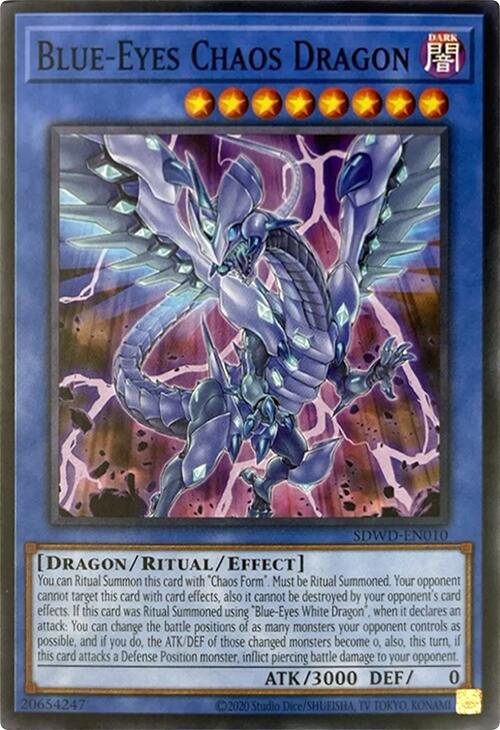 Blue-Eyes Chaos Dragon (Unlimited Misprint) [SDWD-EN010] Common | Shuffle n Cut Hobbies & Games