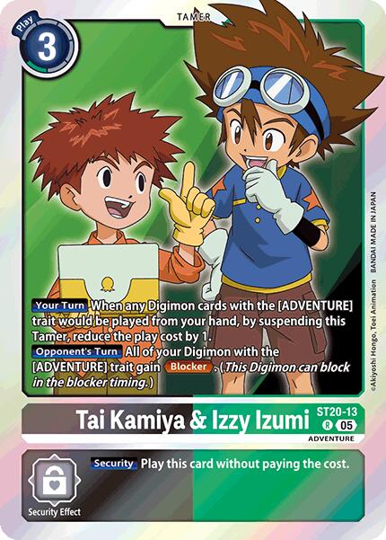 Tai Kamiya & Izzy Izumi [ST20-13] [Starter Deck: Protector of Light] | Shuffle n Cut Hobbies & Games