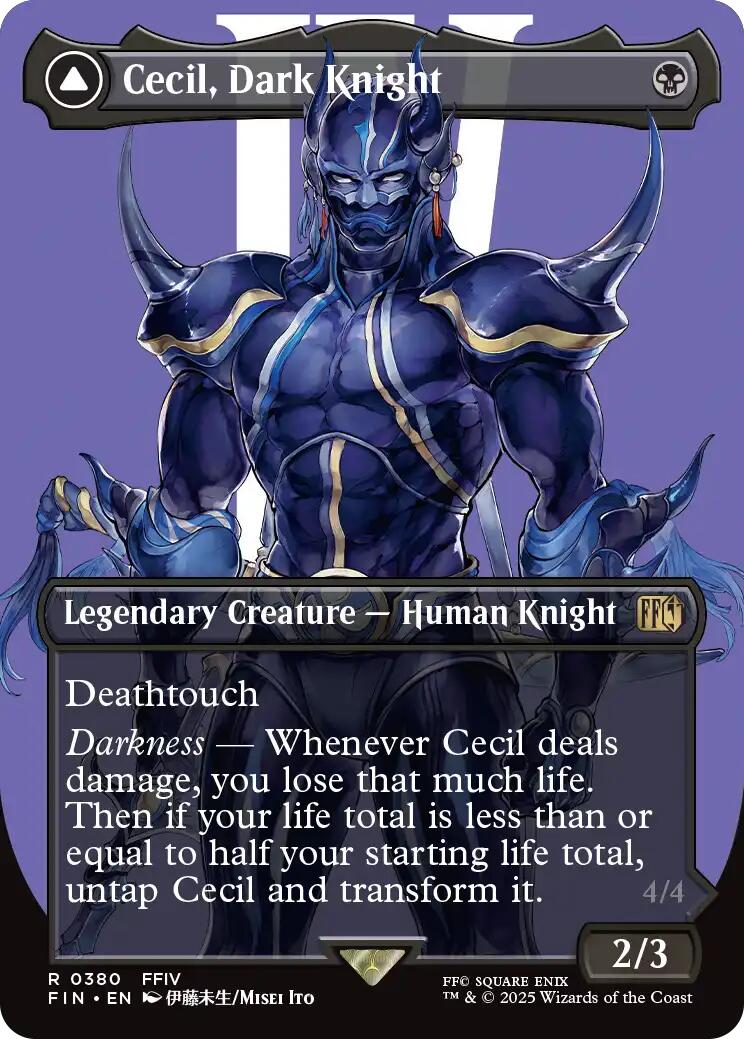 Cecil, Dark Knight // Cecil, Redeemed Paladin (Borderless) [FINAL FANTASY] | Shuffle n Cut Hobbies & Games