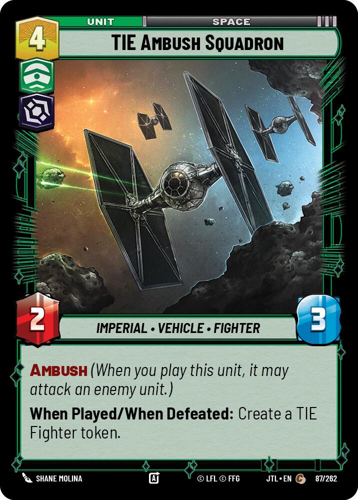TIE Ambush Squadron (087/262) (087/257) [Jump to Lightspeed] | Shuffle n Cut Hobbies & Games