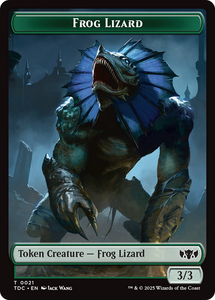 Frog Lizard // Dragon (0014) Double-Sided Token [Tarkir: Dragonstorm Commander Tokens] | Shuffle n Cut Hobbies & Games