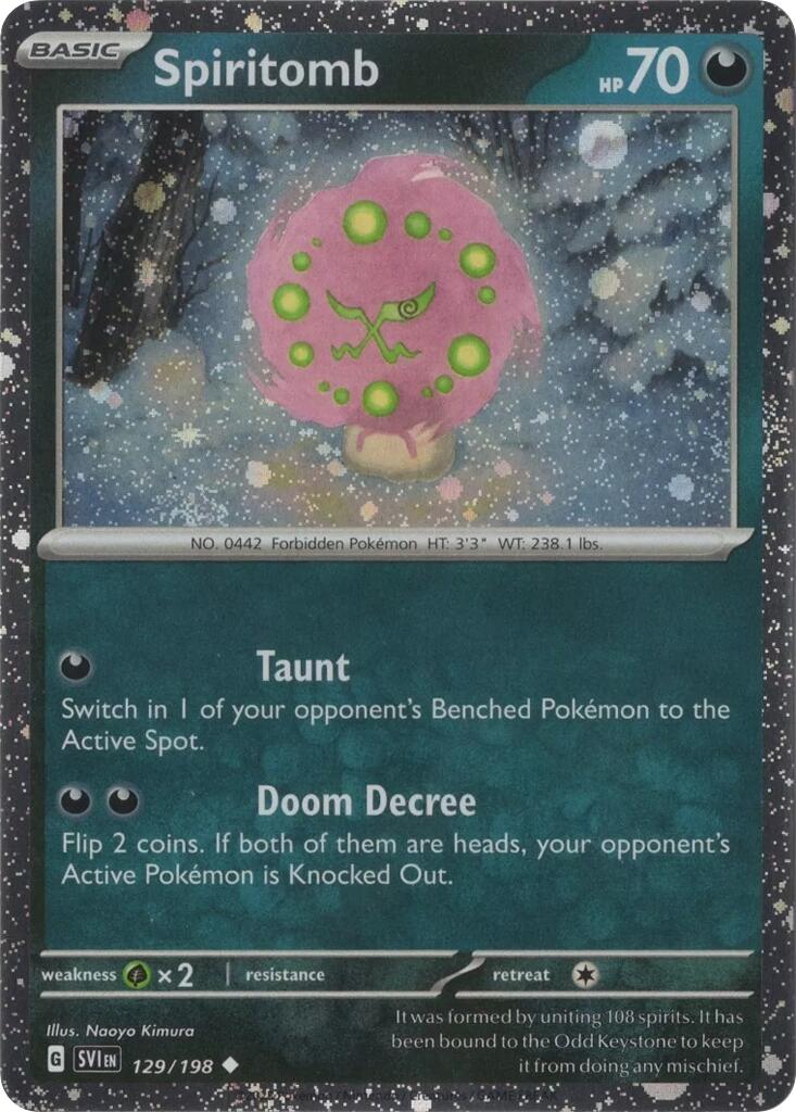Spiritomb (129/198) (Cosmo Holo) [Scarlet & Violet: Black Star Promos] | Shuffle n Cut Hobbies & Games