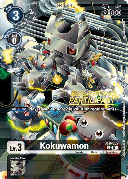 Kokuwamon [BT8-059] (2025 Regionals Participant) [New Awakening Promos] | Shuffle n Cut Hobbies & Games